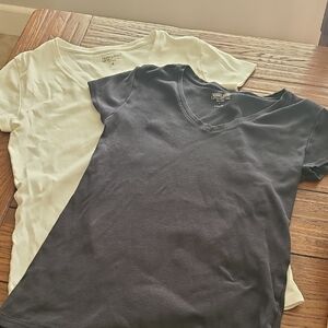 Women's V-Neck T-Shirts in Black and White